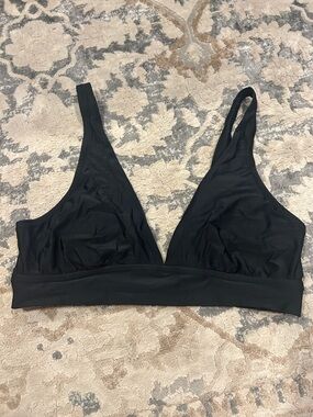 aerie Black Triangle Swim Bikini Top